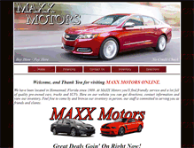 Tablet Screenshot of maxxmotorsonline.com